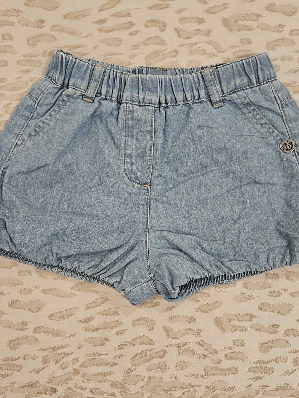 Please Denim Bubble Shorts Sz 3